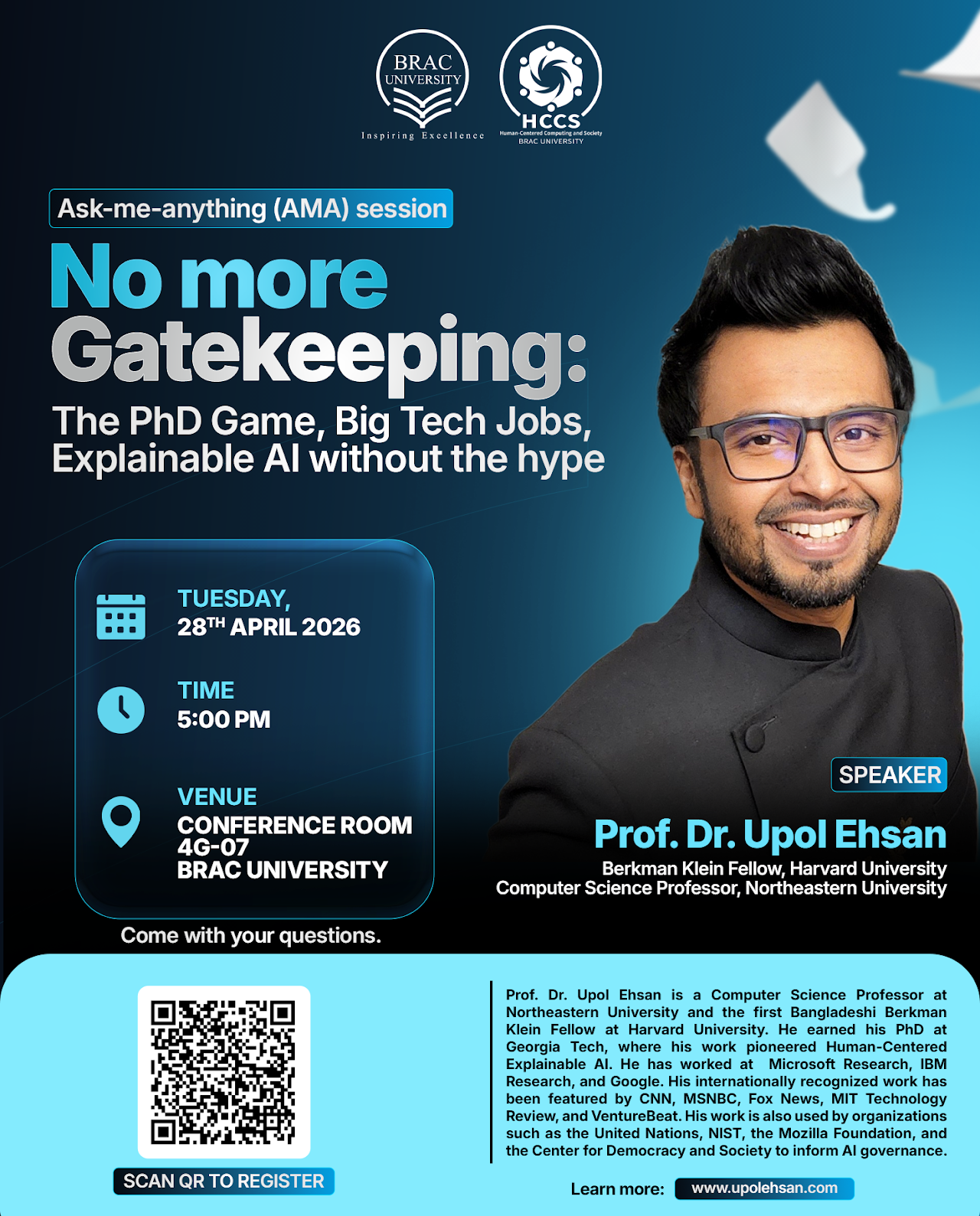No More Gatekeeping—An AMA Session on PhD, Big Tech, and Explainable AI at BRAC University